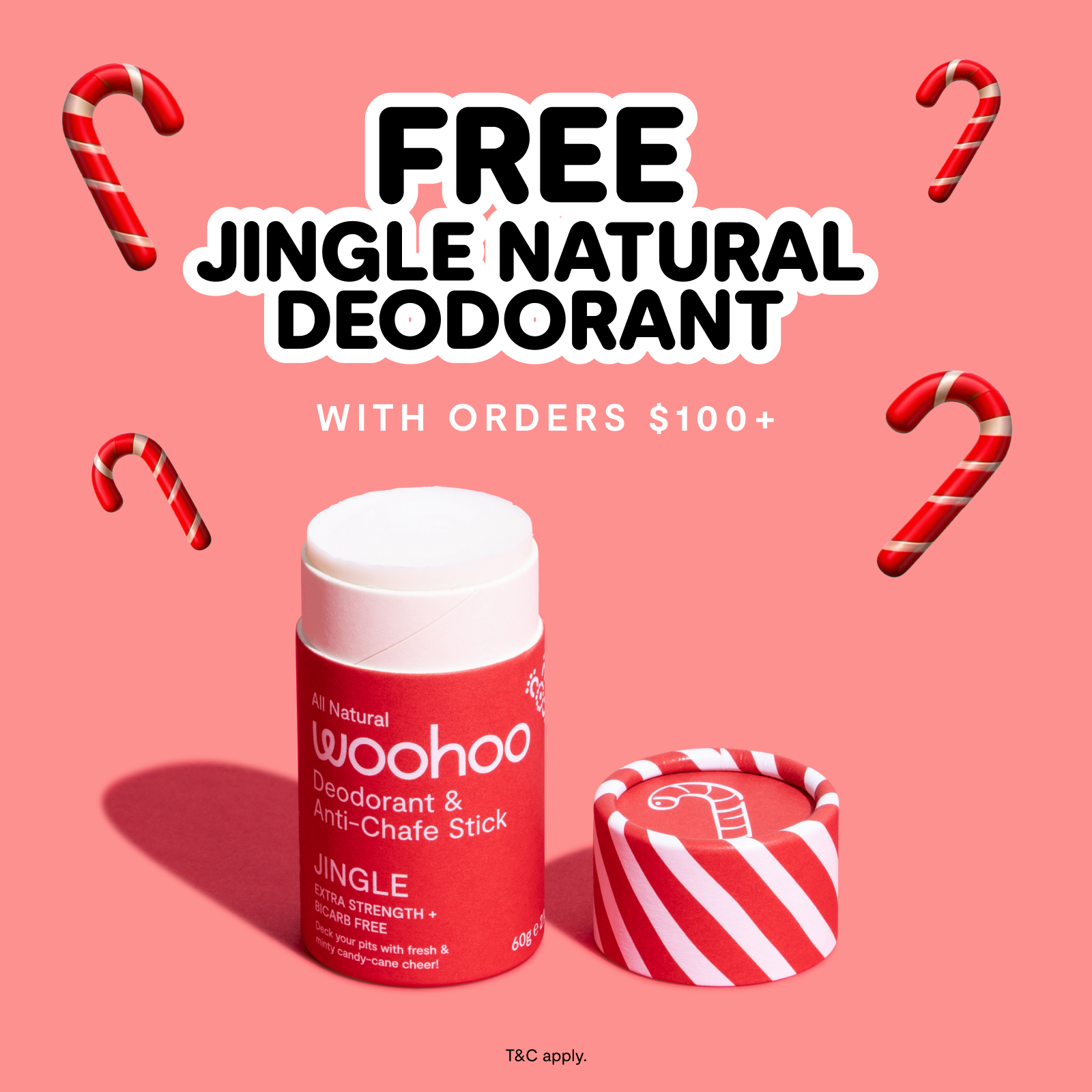 Free JINGLE Natural Deodorant with orders $100+