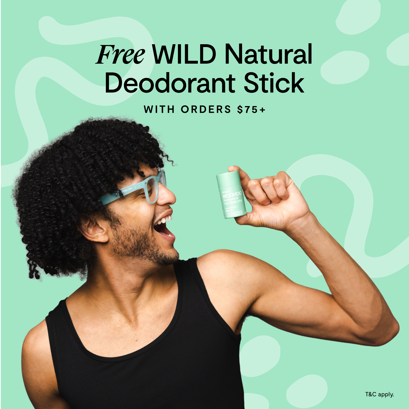 Free WILD Natural Deodorant with orders $75+