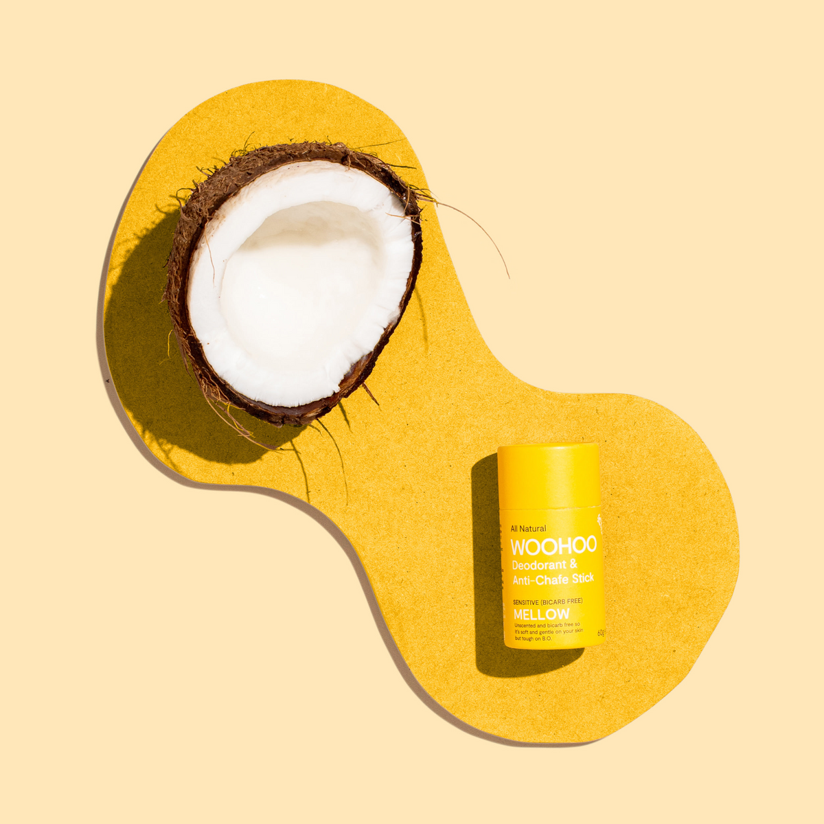 Woohoo Natural Deodorant & Anti-Chafe Stick (Mellow) 60g