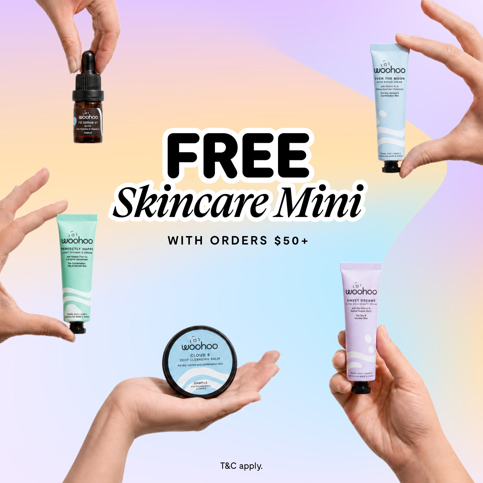 Free Skincare Mini with orders $50+