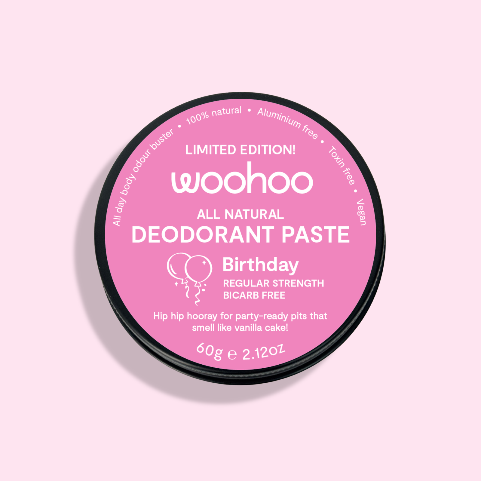 Woohoo All Natural Deodorant Paste (Birthday) 60g