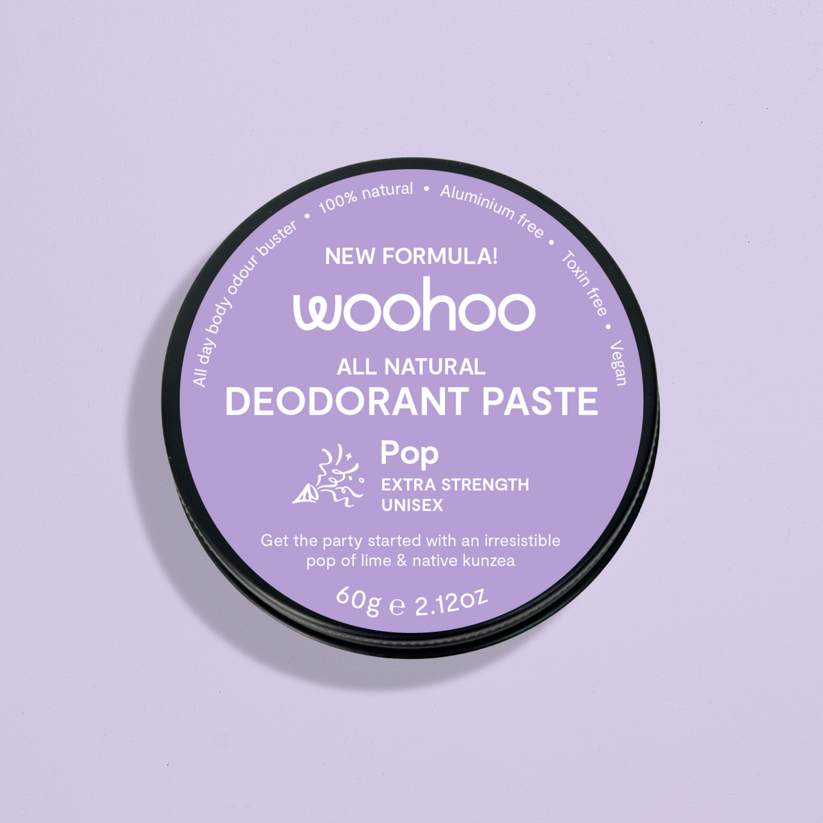Woohoo Natural Deodorant Paste (Pop) 60g