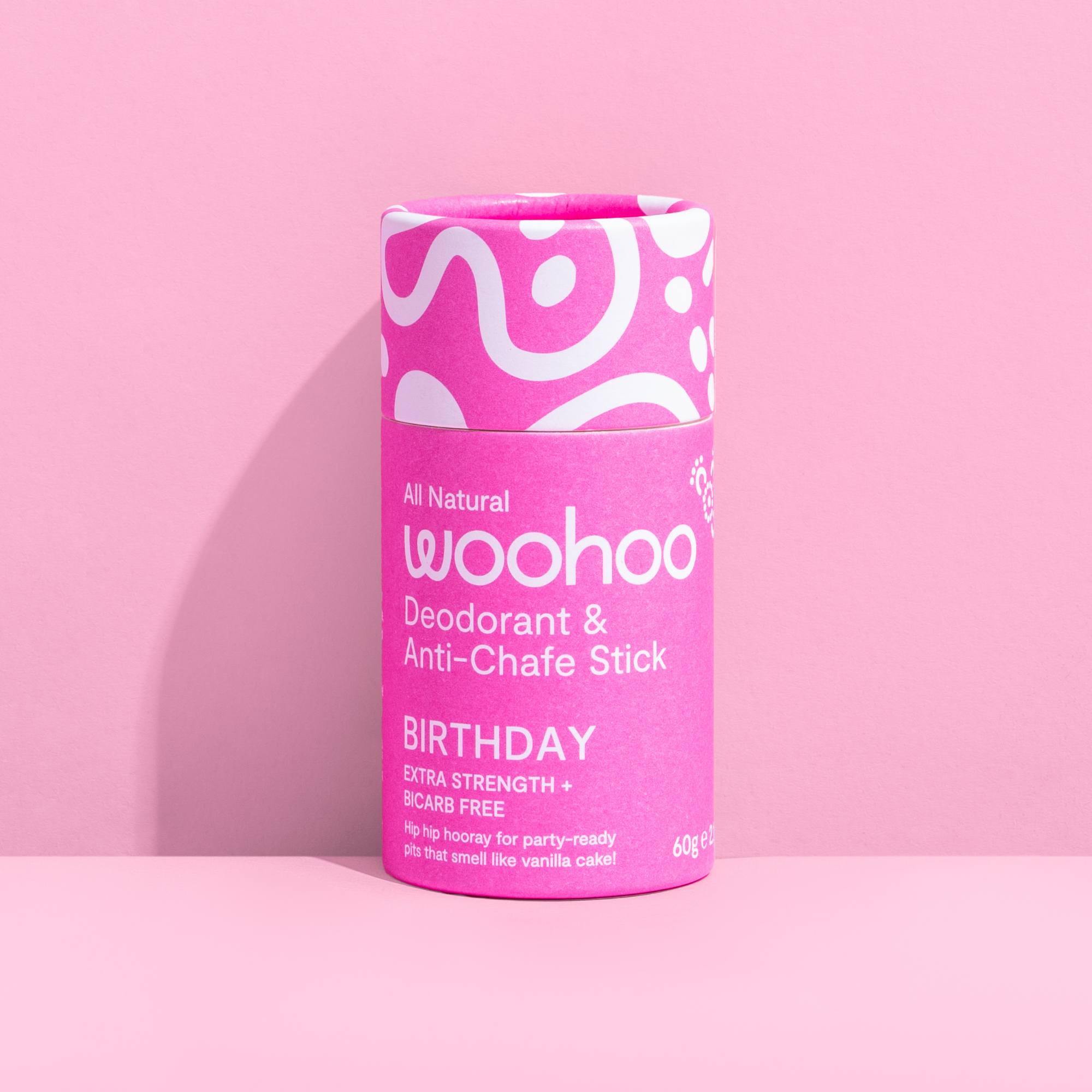 Woohoo Natural Deodorant & Anti-Chafe Stick (Birthday) 60g - Woohoo Body