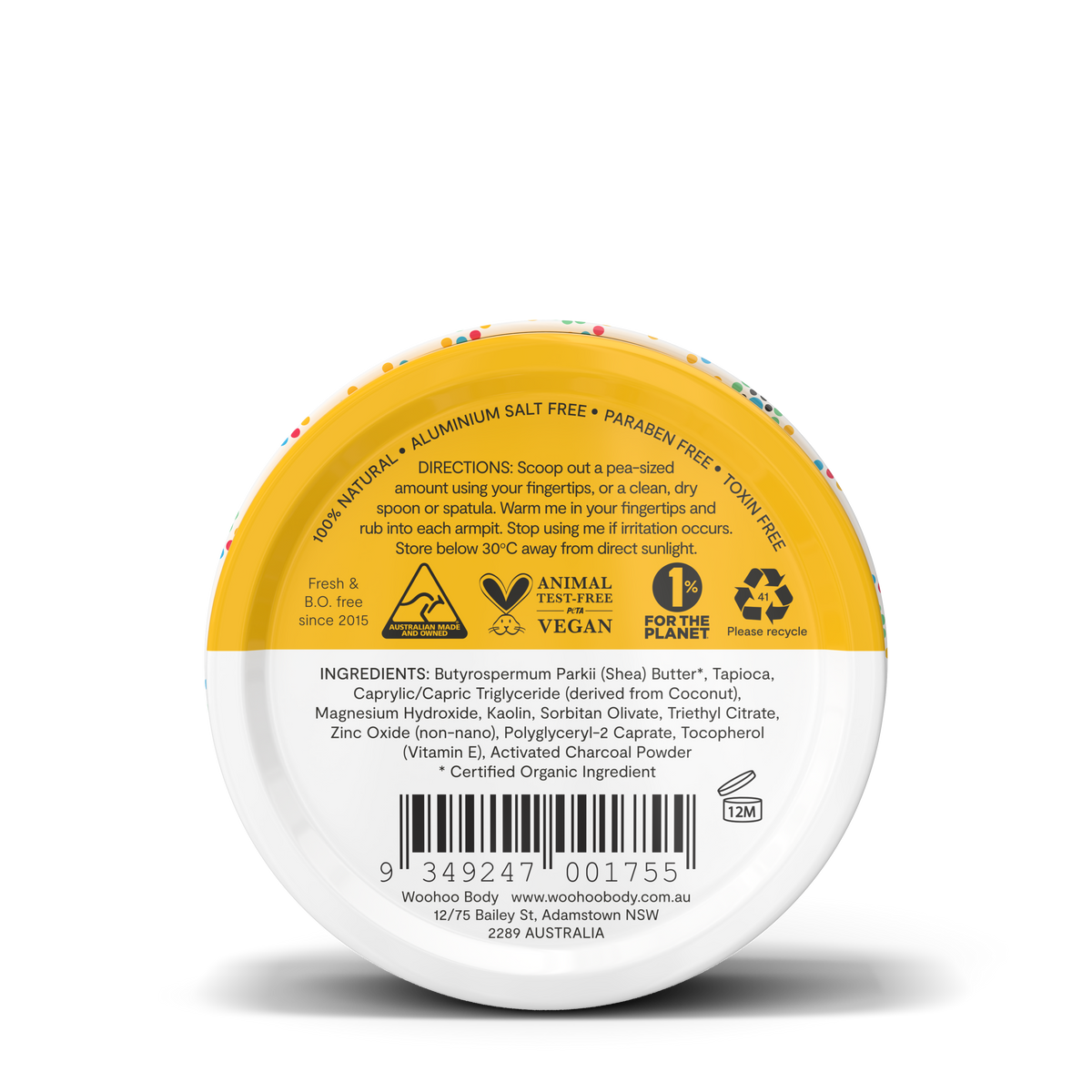 Woohoo All Natural Deodorant Paste (Mellow) 60g