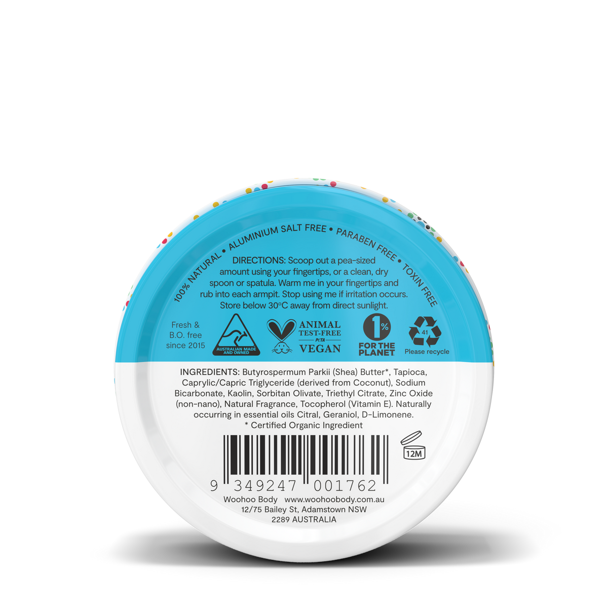 Woohoo All Natural Deodorant Paste (Surf) 60g