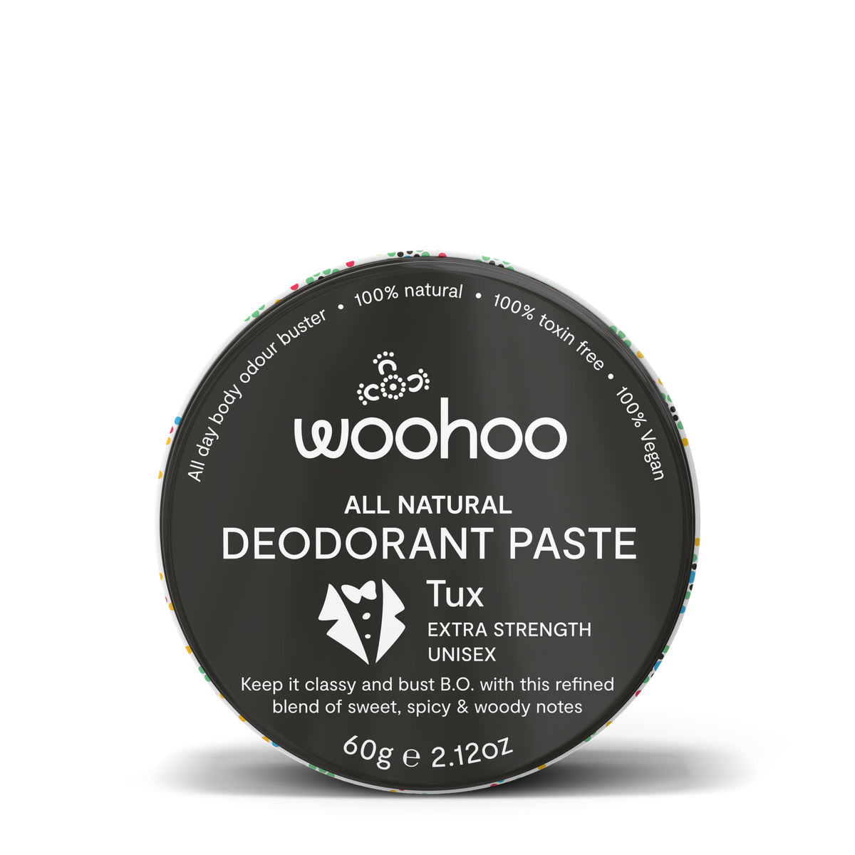 Woohoo All Natural Deodorant Paste (Tux) 60g