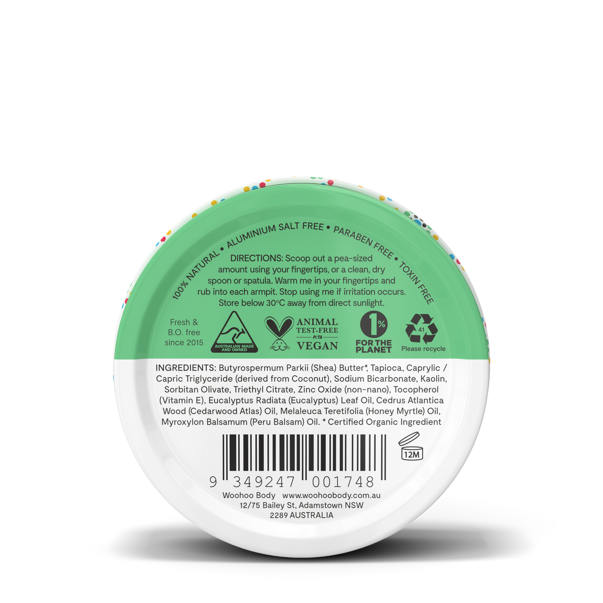 Woohoo All Natural Deodorant Paste (Wild) 60g