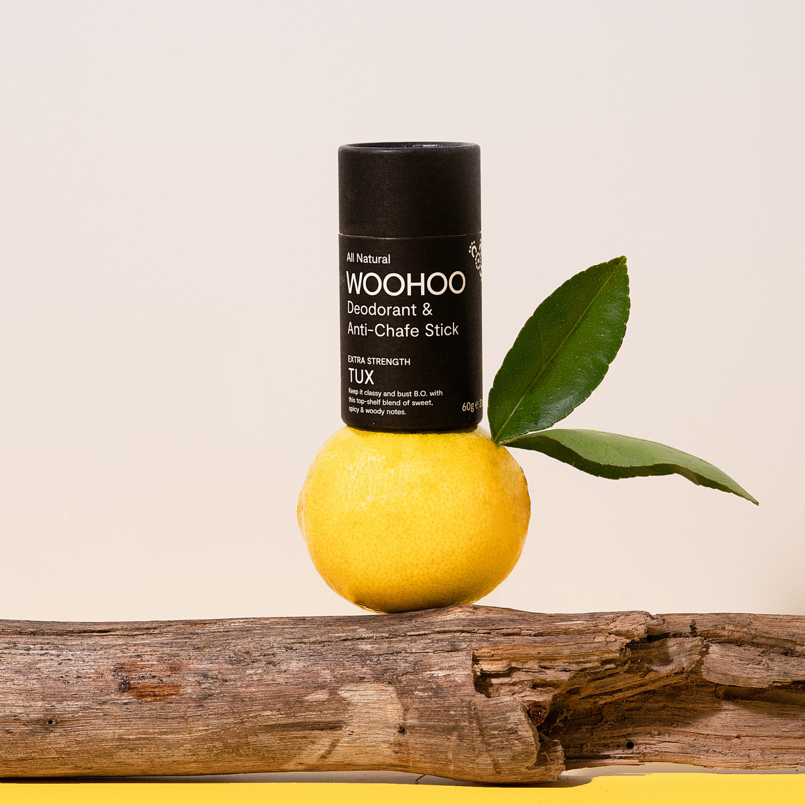 Woohoo Natural Deodorant & Anti-Chafe Stick (Tux) 60g - NEW FORMULA