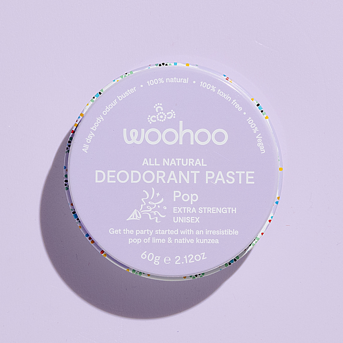 Woohoo All Natural Deodorant Paste (Pop) 60g