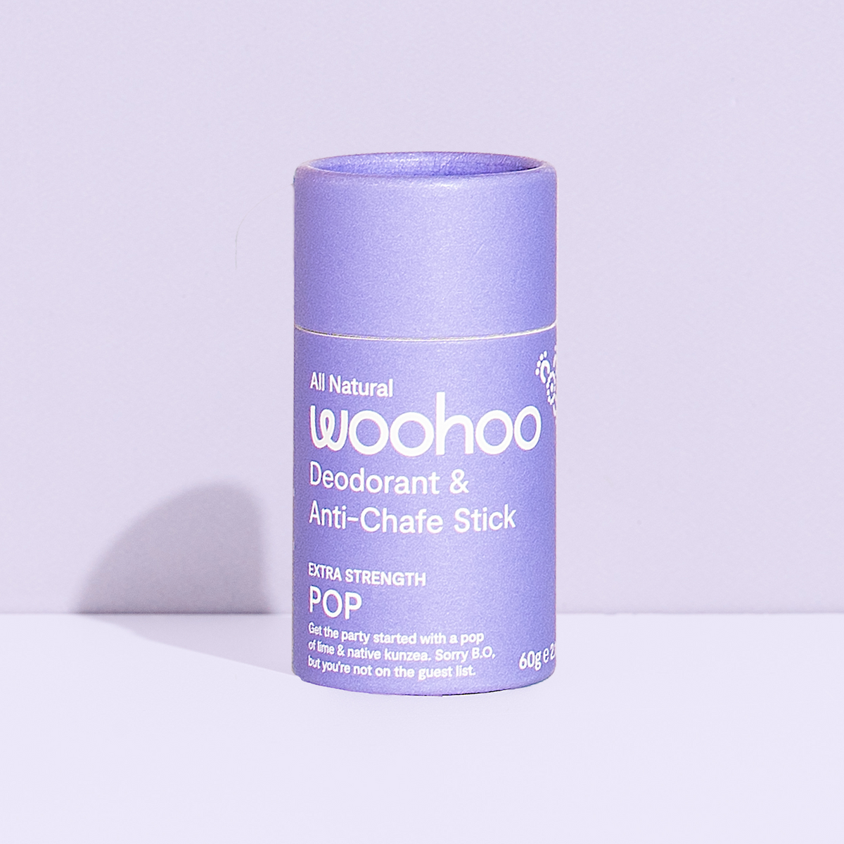 Woohoo Natural Deodorant &amp; Anti-Chafe Stick (Pop) 60g