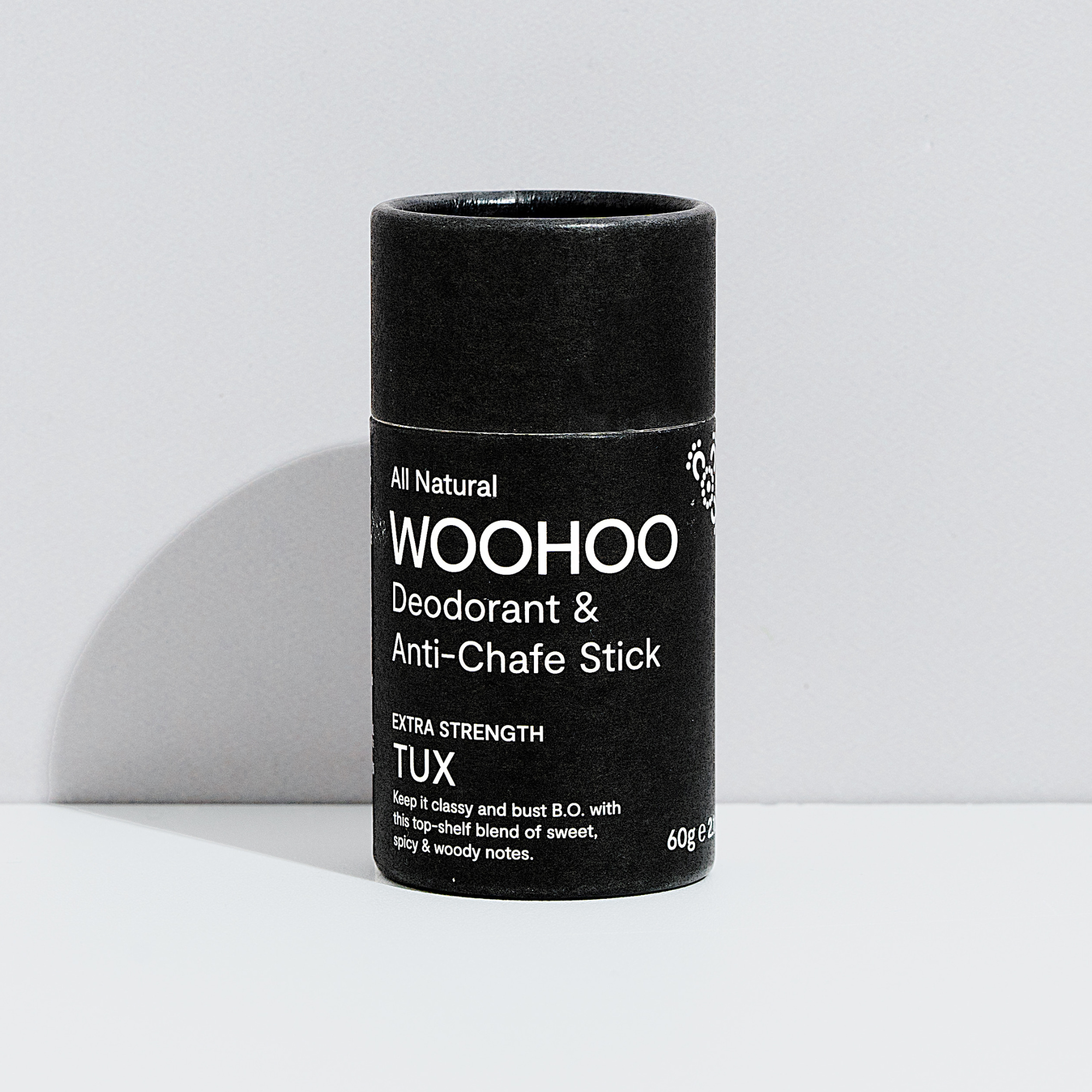 Woohoo Natural Deodorant & Anti-Chafe Stick (Tux) 60g